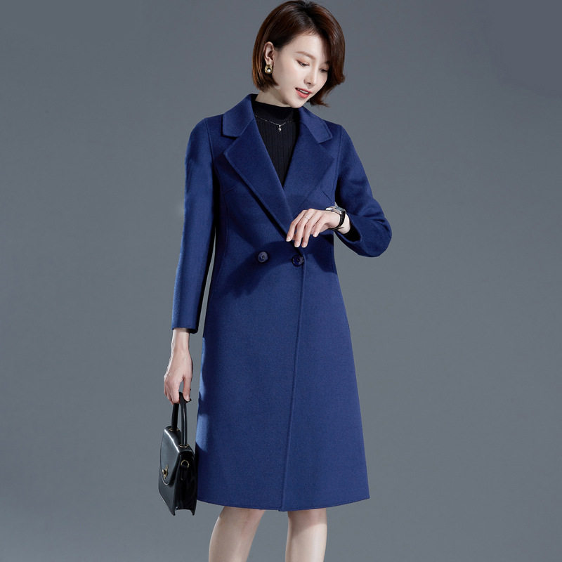 2026新款秋冬季洋气双面羊绒大衣女中长款修身妈妈装羊毛呢子