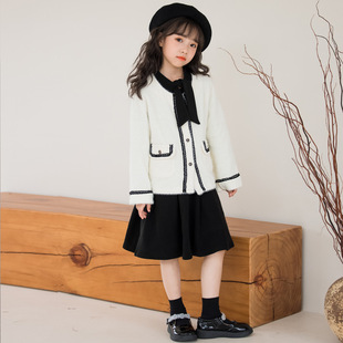 2025新款女童小香风套装裙韩国秋冬亲子母女装高端大童裙子外