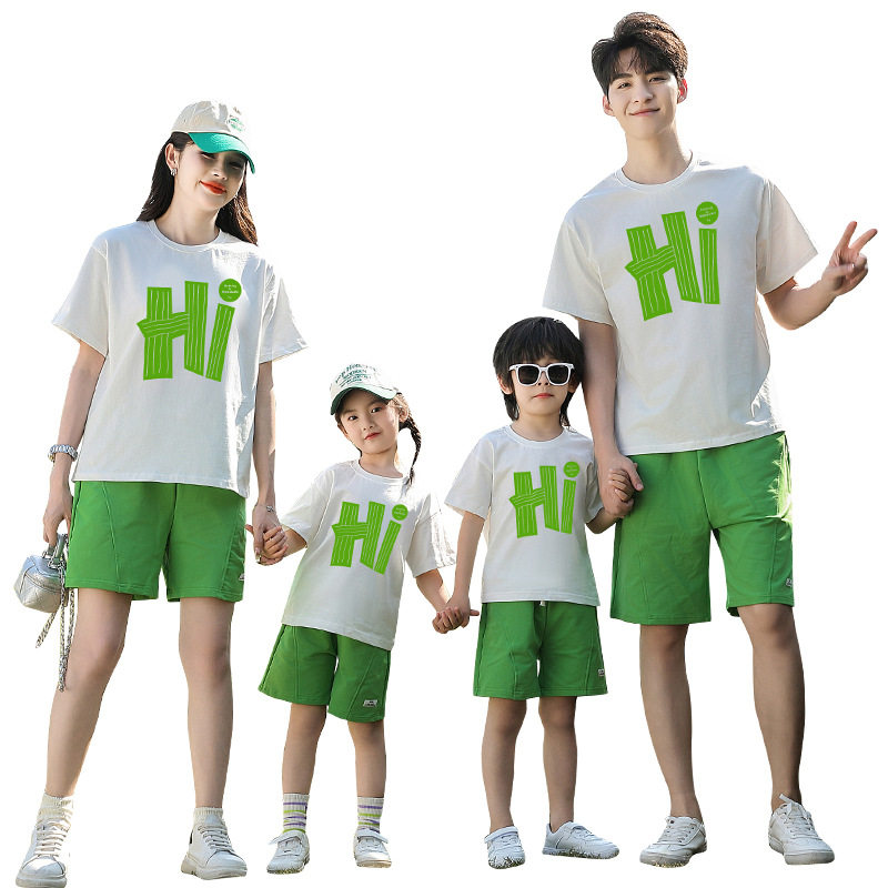 2026新款夏季幼儿园活动亲子服亲子装夏装一家三口四口炸街母子装