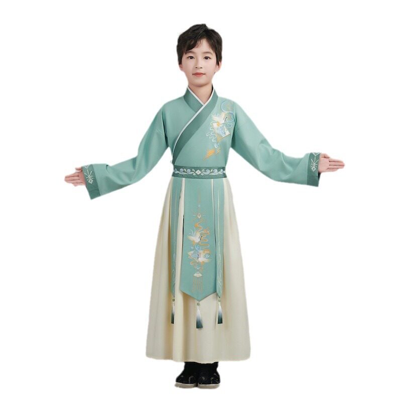 2026新款儿童三字经弟子规国学男女合唱中国风汉服书童古装朗诵表