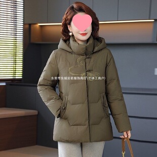 2026新款冬装羽绒服女妈妈装加厚外套中国风时尚大码宽松洋气