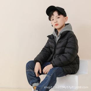 2025新款儿童羽绒服男女轻薄款无帽亲子装中小学生内胆小孩子