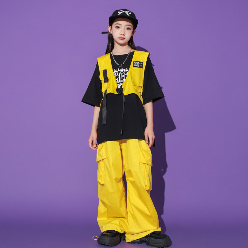 2026新款街舞儿童潮服hiphop嘻哈套装酷帅男童架子鼓演出服