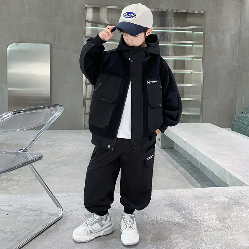 2026新款男童春秋款套装秋季外套中大儿童男孩春装运动酷帅韩