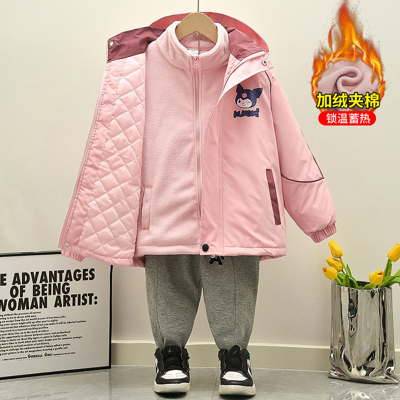 2025新款冲锋衣儿童中大童两件套童装女童外套春秋冬加绒加棉,童装/婴儿装/亲子装,儿童冲锋衣,淘宝优惠券,粉丝福利购,淘宝优惠卷