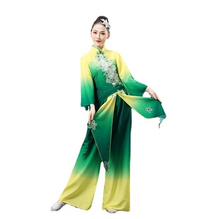 2026新款古典舞演出服女飘逸中国风扇子伞舞蹈秧歌服装成人广