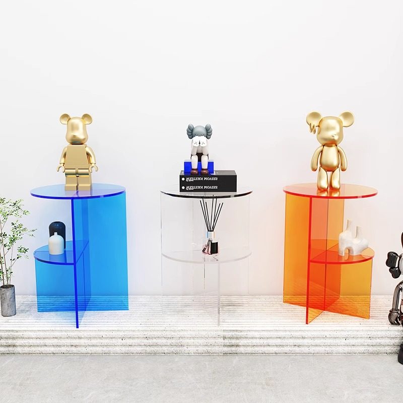 亚克力透明圆几客厅沙发边几角几床头柜置物架卧室床头柜收纳柜,住宅家具,角几/边几,淘宝优惠券,粉丝福利购,淘宝优惠卷