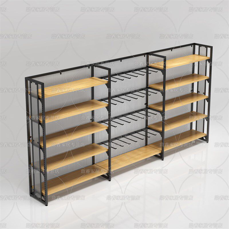 优品货架展柜背柜展示架玩具店货柜书店陈列柜钢木置物架