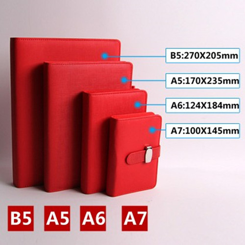B5 A5 A6皮面活页本子可换替芯软皮插口带插笔可拆卸记事本