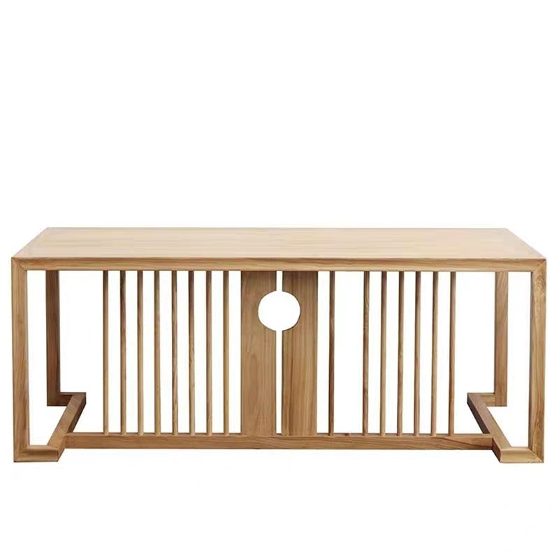 新中式书桌椅禅意实木写字台书法桌书画桌仿古榆木办公桌毛笔画案