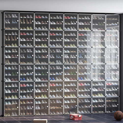 鞋盒透明塑料20个装鞋子收纳盒架抽屉式防尘鞋柜家用门口神器