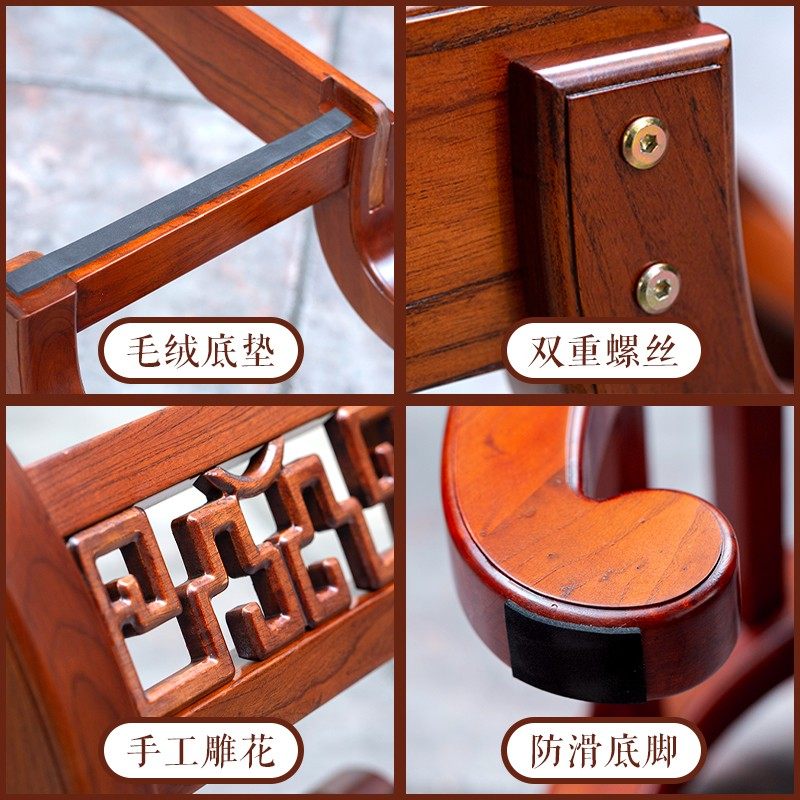 古筝业子实木支敦架煌架子腿h型通用脚架琴架高档专架仿古老虎架