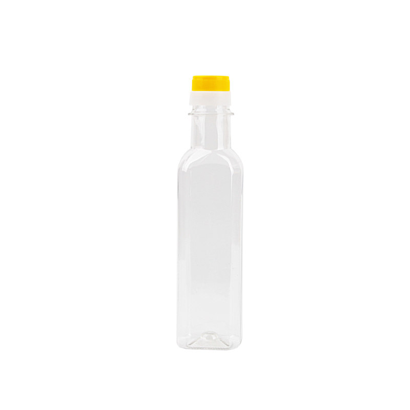 1000ML橄榄油瓶食用包装壶山茶亚麻空酒透明塑料瓶子带盖方形2斤