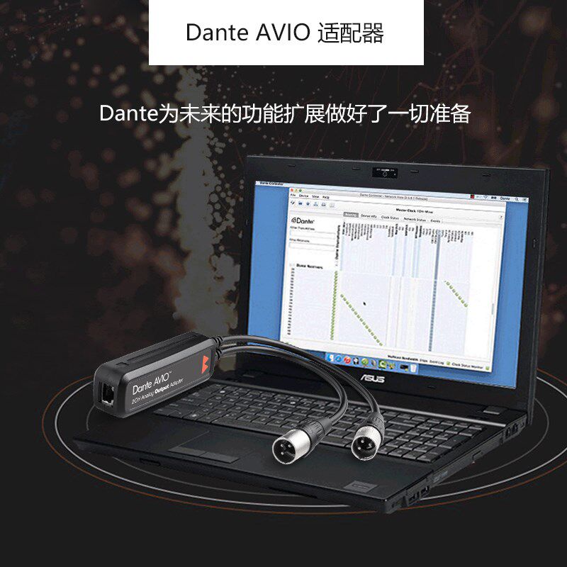 Dant e拟VIO 适配器模A音频转小辫子音频数模转换器Audinate