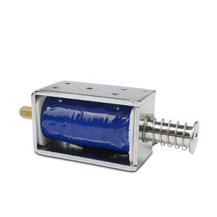 L拉-1264直电12V24V电磁铁推Y式强力牵引电磁伸缩杆撞击型流磁铁