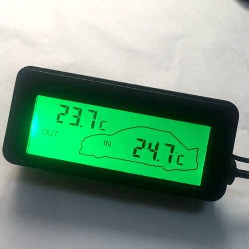 DC12v数字温度计车载温度计背光迷你温度计迷你LCD车内外温度计