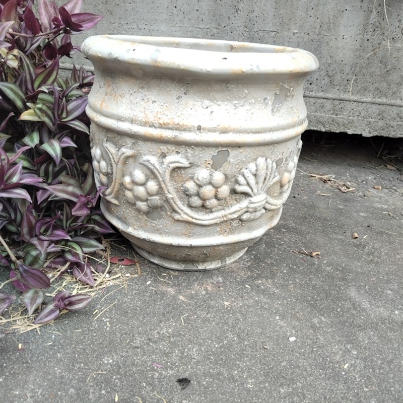 白红树皮庭院大号陶罐桦观土陶粗陶景陶花盆花瓶摆件陶瓷大码陶盆