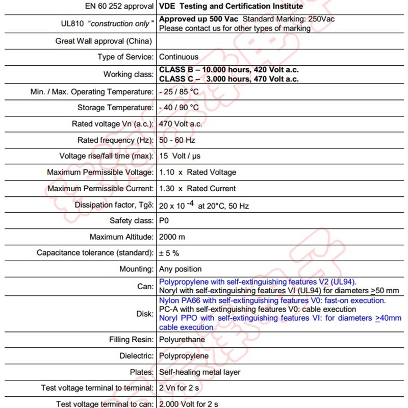 进口保.利A 10uF 1.27加6CAA 电机运转 启动电容 亚RCOTRONICS