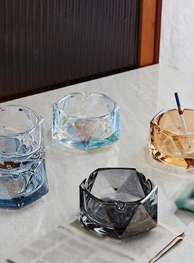 S L. PD.Dulo.玻璃烟灰缸个性创意水晶摆件几何烟缸丨都洛