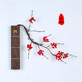 实木创意花插门厅客厅茶室墙壁挂件装 饰壁饰拍摄道具花瓶碳化工艺