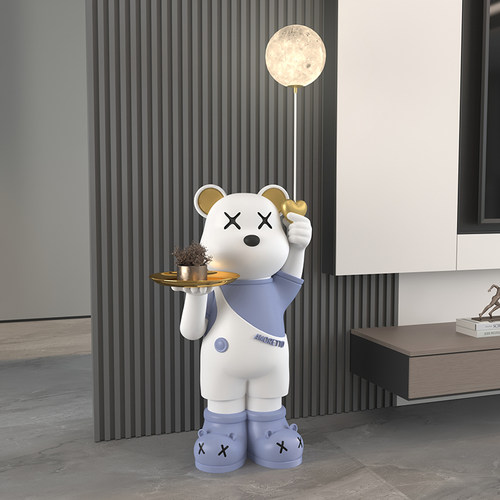 特大号暴力熊落地摆件客厅大型月球灯装饰品电视柜旁乔迁新居礼品