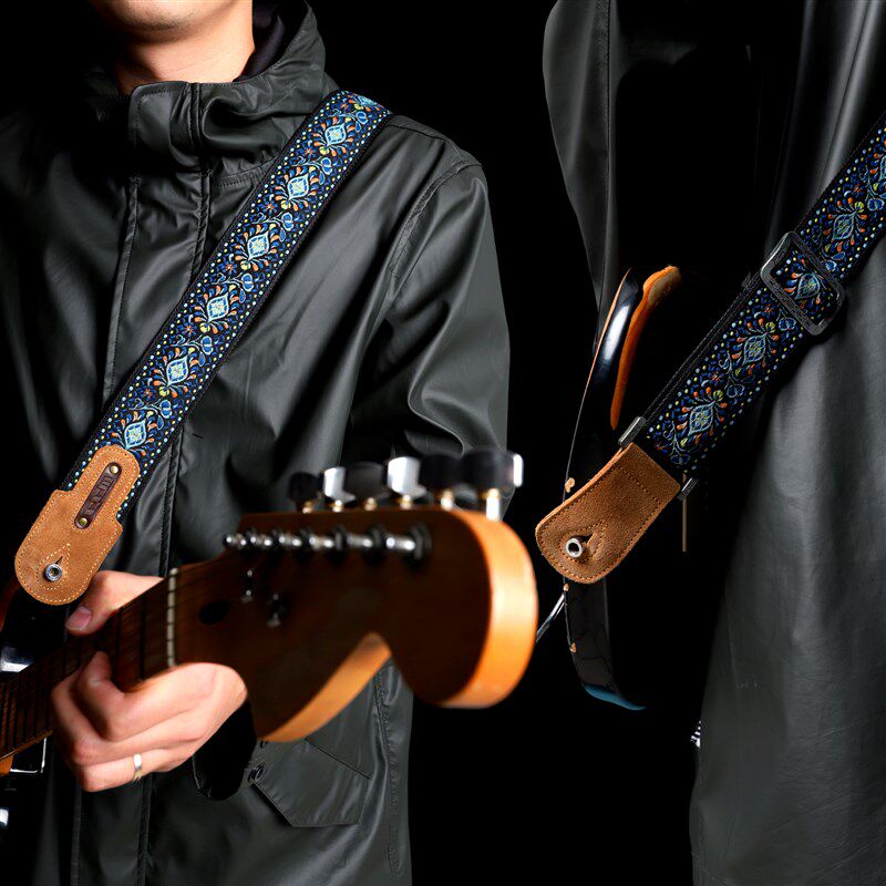 民谣吉他背带防脱扣木吉他配件 电吉他贝斯潮流时尚背带
