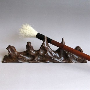 雅轩斋红木随形毛笔搁 笔架 五指山形笔搁毛笔架笔山笔架山搁笔