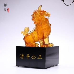 琉璃獬豸摆件龙生九子正义神兽法律文创律所律师开业办公室送礼品