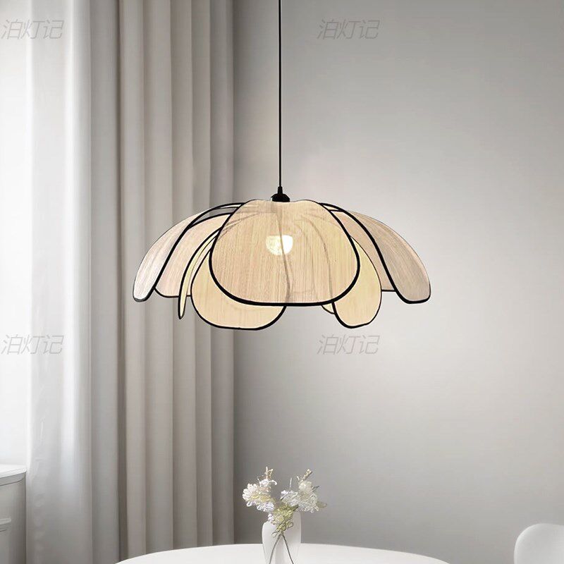 法式复古餐厅花瓣吊灯侘寂风创意造型灯中古高级感奶油风卧室灯具,家装灯饰光源,餐厅吊灯,淘宝优惠券,粉丝福利购,淘宝优惠卷