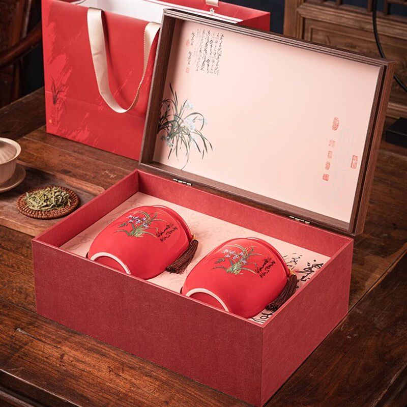 茶叶罐包装盒空礼盒龙空盒子礼品盒绿白茶茶红茶装井瓷罐通用订制