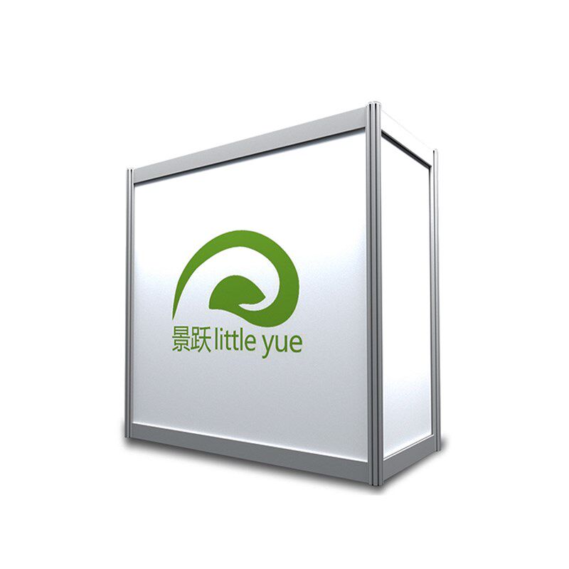 广交会八棱柱标摊咨询桌子铝合金折叠展销会展示台发光高低柜定做