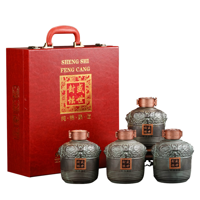陶瓷酒瓶空瓶子家用摆件1斤5斤10斤酒壶高档窖藏密封泡酒坛子定制