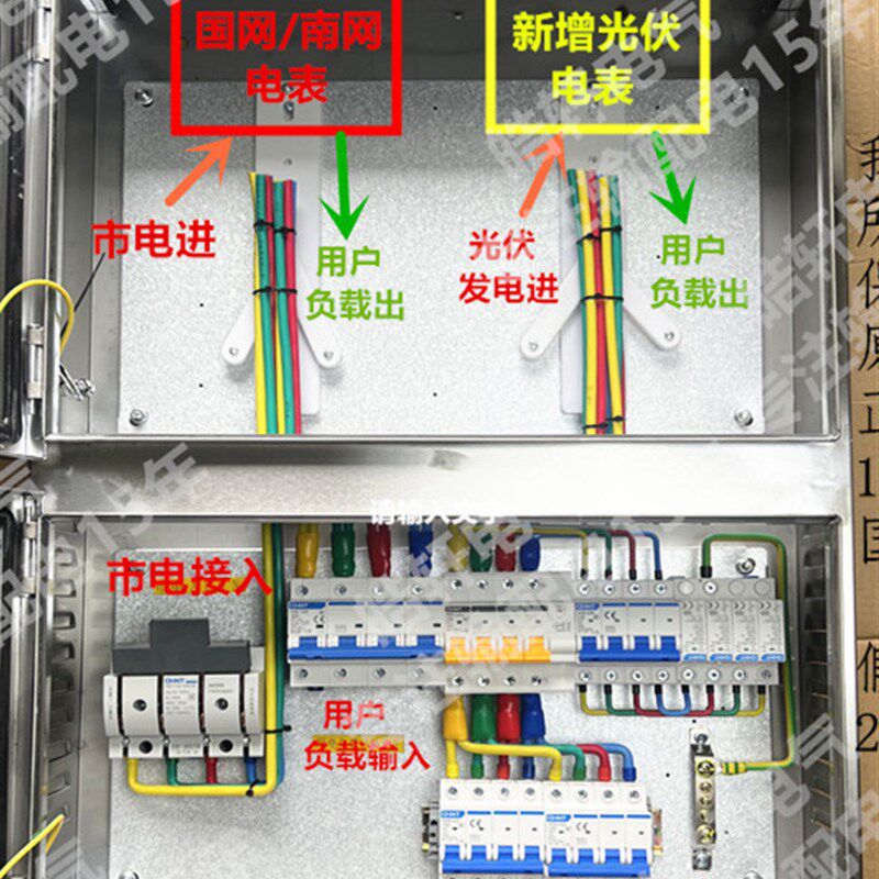 光伏网箱30Kw40Kw50Kw60Kw光伏计量表箱防光晕岛逆流余电不损坏电