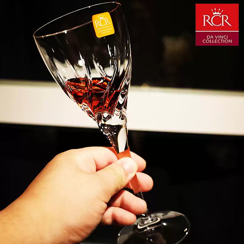意大利RCR进口水晶玻璃家用白葡萄酒杯子高脚红酒杯酒具轻奢套装