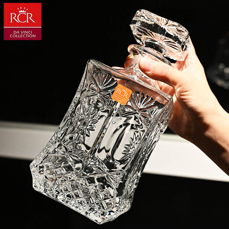 意大利RCR水晶玻璃带盖醒酒器