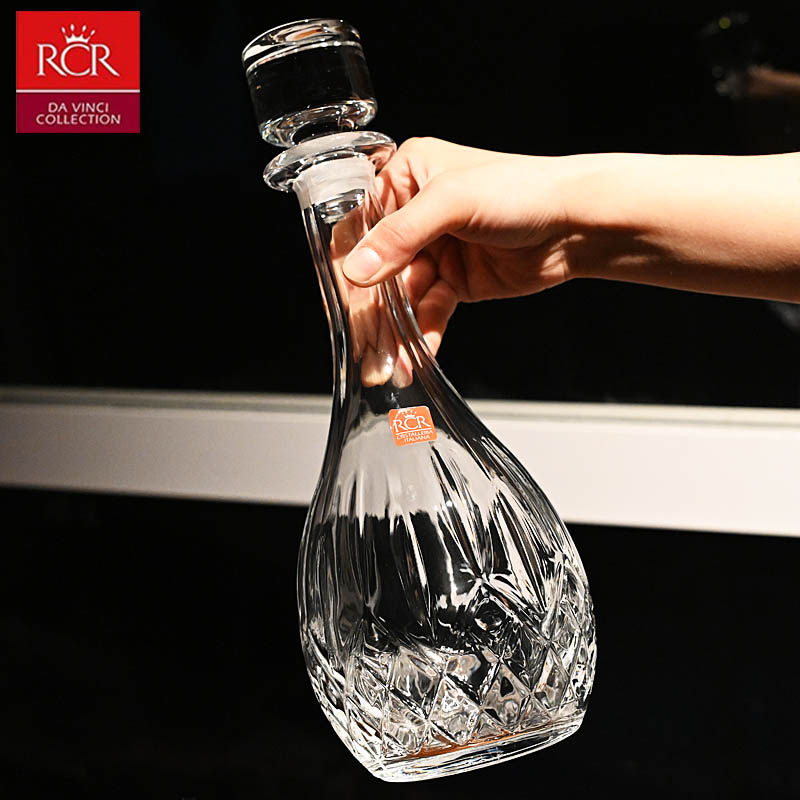 意大利RCR水晶玻璃带盖醒酒器