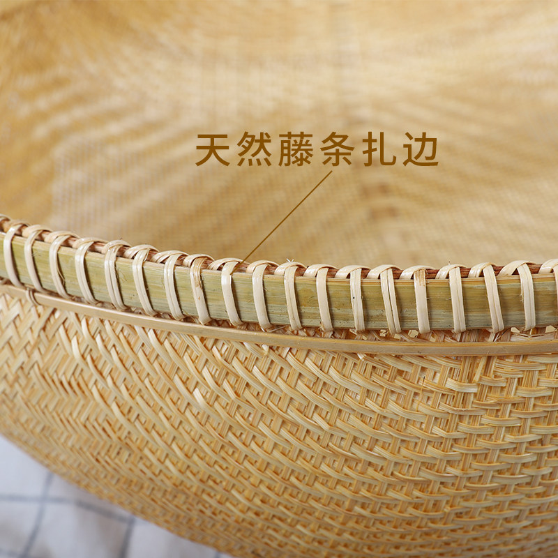 越南竹编餐桌罩大号菜罩防苍蝇罩子中式水果罩细孔饭菜罩竹制品
