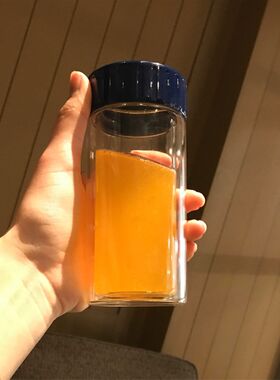 玻璃杯水杯韩版创意便携单双层女带盖迷你耐热学生时尚个性小杯子