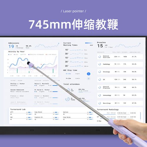 伸缩教鞭翻页激光笔智能教师用多功能ppt遥控希沃电子白板触控笔