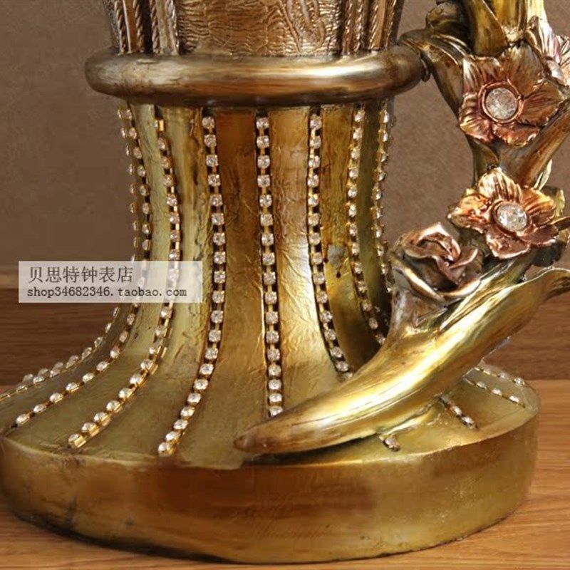 沙发边几欧式复古客厅角几圆形玻璃桌面茶几时尚创意艺术小桌摆件