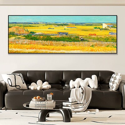 梵高丰收艺术名面客厅景发背沙墙壁画卧室房间墙画挂画餐厅装饰画