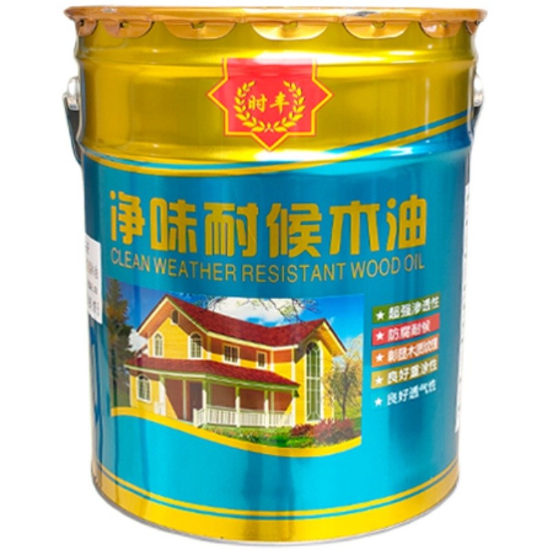 防油木油耐候木腐室外耐候木油木蜡1透明色桐油木材油漆清漆油8L