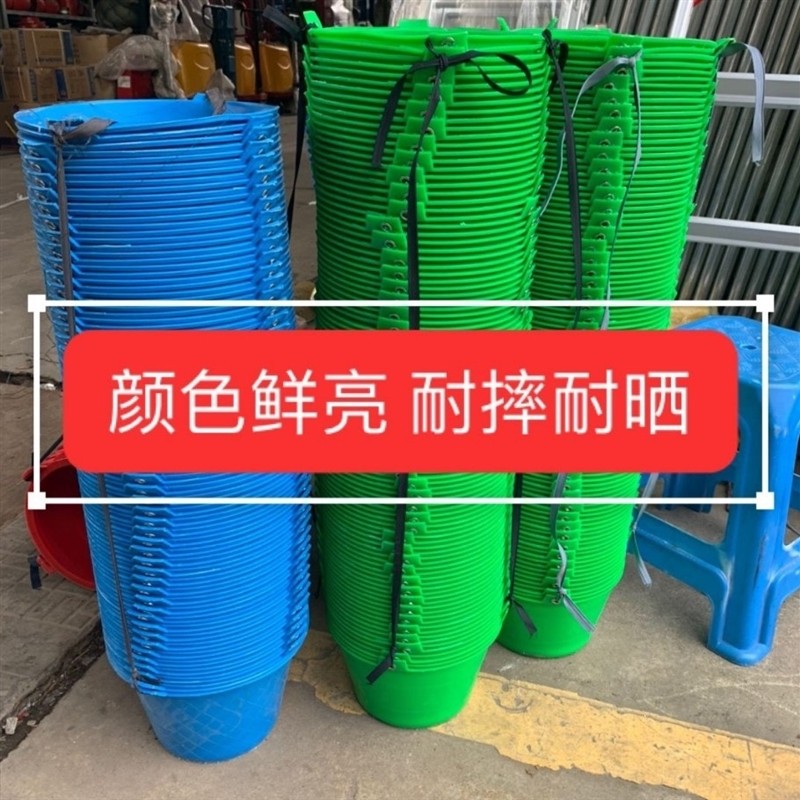 水泥车砂浆桶塑料桶工地用粪桶牛筋桶农用提载大号圆手桶灰桶加厚