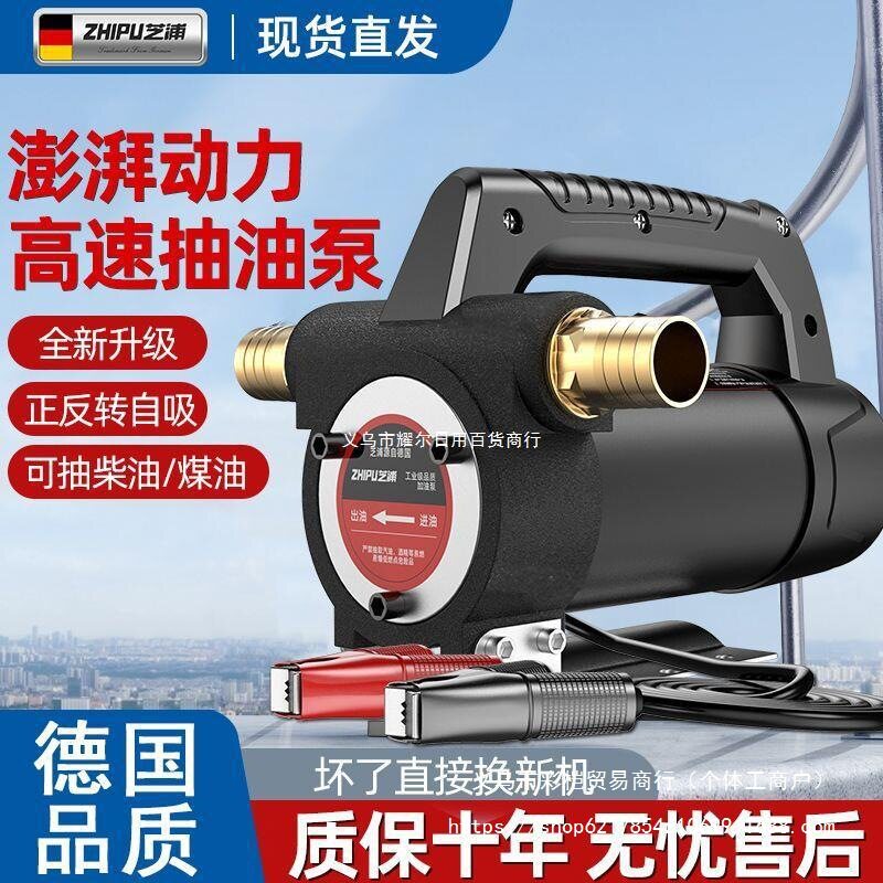 芝浦电动抽油泵12V24V正反转小型自吸泵柴油泵加油机设备神器直销