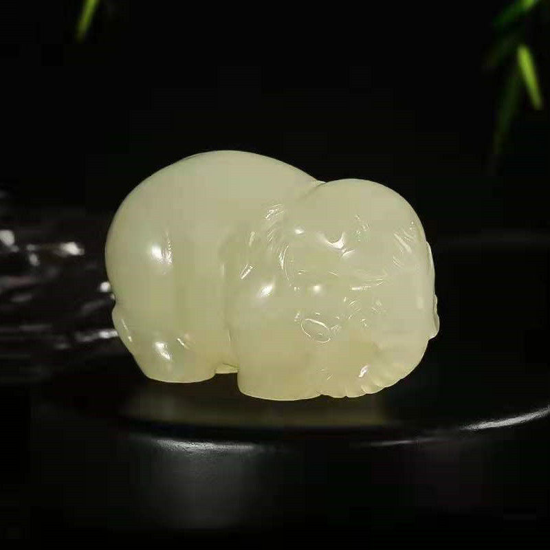 厂家批发冰种蚕丝玉手把件