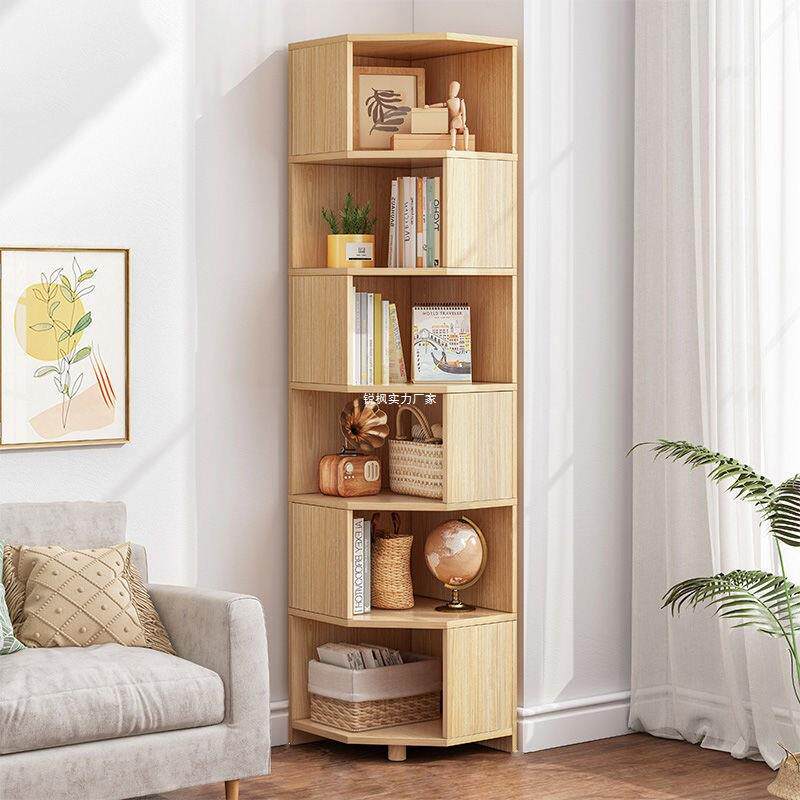 转角柜墙角柜简约家用三角形墙角置物架客厅边柜书架落地拐角书柜