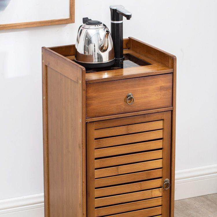 移动小茶几家用实木茶台边柜烧水壶一体泡茶桌茶水柜茶具置物架子