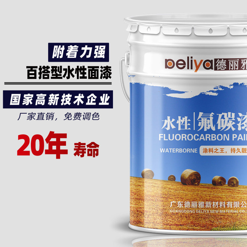 水性氟碳漆钢结构金属漆防腐锈铁艺彩钢铝合金门窗翻新环保德丽雅