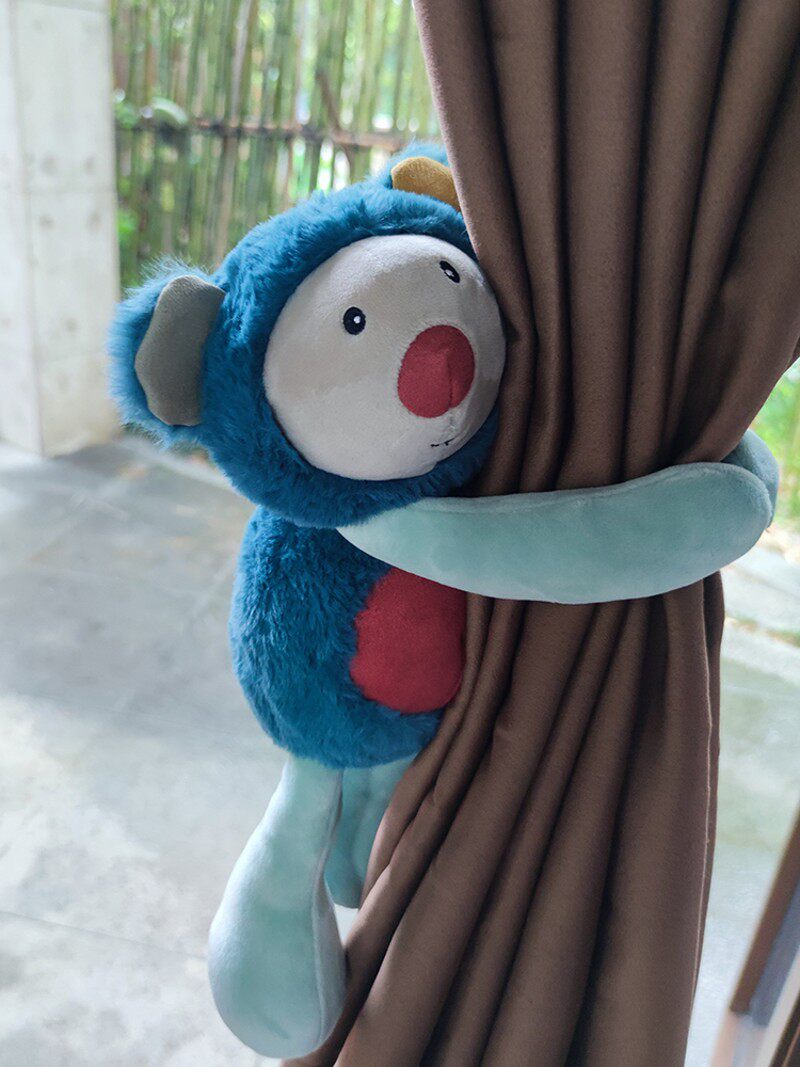 窗帘夹卡通纱帘扣绑带可爱装饰扣毛绒辅料配件扎带固定器布夹磁吸