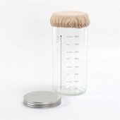 1000ml带刻度玻璃罐欧包酸种培养皿天然酵母鲁邦种发酵罐瓶子带盖